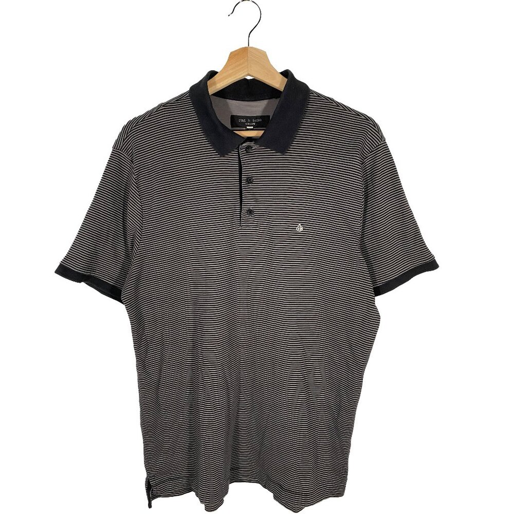 Rag & Bone Striped Polo Shirt Size L